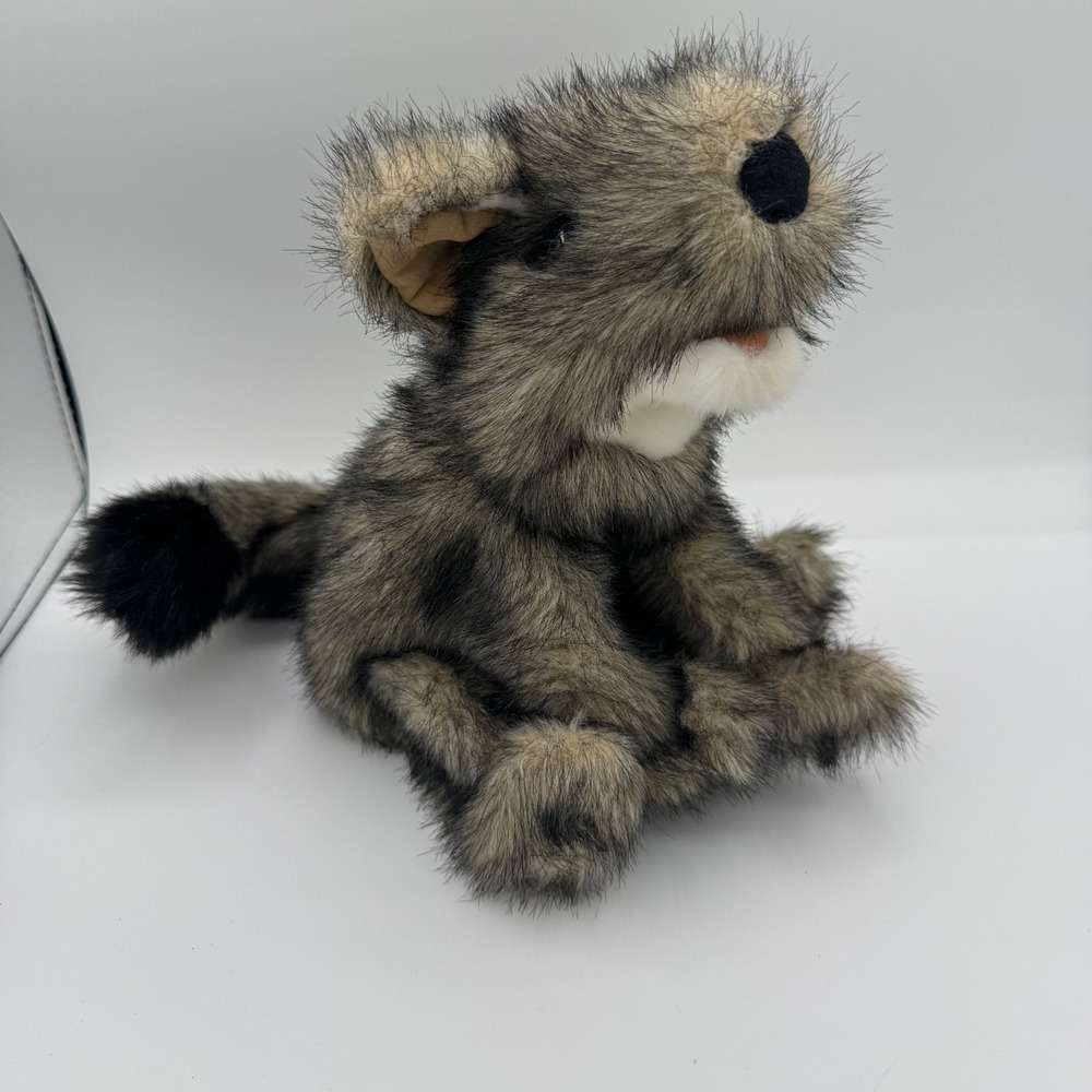 Folkmanis Small Coyote Hand Puppet Realistic Grey Brown Plush 03173